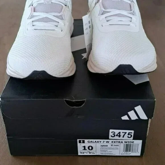 Adidas Galaxy 7 Running Shoe - Color: White/Putty Mauve - Size: Women 10 Wide - Picture 4 of 11